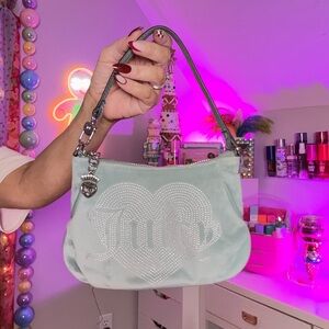 Juicy Couture Light Green Heart Shoulder Bag